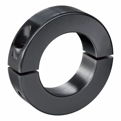 RULAND MANUFACTURING Shaft Collar: 2-Piece, Metric with Inch Bore, Round, Clamp-On - Steel Shaft Collars