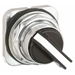 This selector-switch operator from Siemens Series Class 52 features a 30 mm panel mount size with a short handle. It offers two maintained positions and an A cam, providing stable selection for industrial control applications such as mode selection or start/stop functions in machinery and process systems.