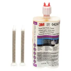 Two-part urethane adhesive supplied as resin and hardener in a 200 mL dual-cartridge. Cures to a clear finish. Designed for use with two-part applicators in bonding plastics, metals, and composites.