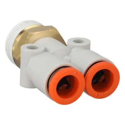 SMC KQ2U09-36AS Push-Fit Wye Fitting - Polybutylene & Brass Tube Fittings