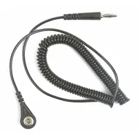 APPROVED VENDOR Static Control Cord, Straight: 7 Strand Tinsel Wire with Strain Reliefs at Both Ends