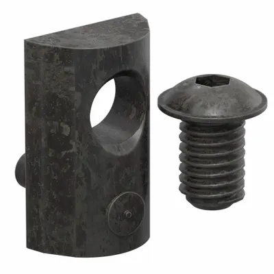 80/20 Bolt Assembly: 1/4" -20 Size, 1/2 in Thread Lg, Flanged Button Head Socket Cap - Roll-In T-Nuts