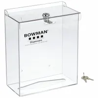 BOWMAN DISPENSERS Respiratory Equipment Dispenser: PETG Plastic, Transparent, (2) Keys/Dispenser (MPN FM404-0111)
