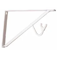 Shelf and Rod Bracket: 14 1/16 in Lg, 9 1/2 in Ht, 1 in Wd, 500 lb Capacity (MPN RP-0496-WT)