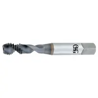This spiral-flute tap is designed for threading blind holes in aluminum and non-ferrous materials. The spiral flute design evacuates chips upward, preventing clogging and ensuring clean threads. It features a #10-32 UNF thread size, 2B class of fit, 2 flutes, and a modified bottoming chamfer. Suitable for automotive, aerospace, and general manufacturing applications
