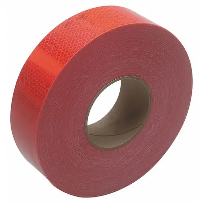 3M Premium Grade Reflective Tape, Red, 2 in x 50 yd, Acrylic Adhesive - Vehicle Reflective Tapes