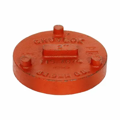 GRUVLOK Cap, 10 in, Ductile Iron, 1 1/2 in Overall Lg - Grooved Pipe Fittings