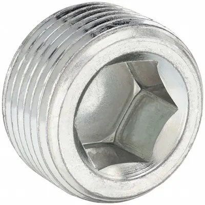 PARKER 1/16 HHP-S Steel NPT Threaded Extreme-Pressure Pipe Plug, 6000 psi - Hydraulic Threaded Extreme-Pressure Pipe Fittings