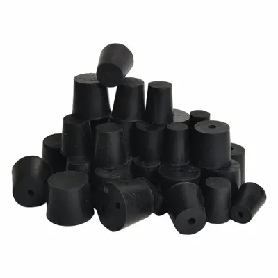 UNITED SCIENTIFIC SUPPLIES Stopper: Rubber, 5 Stopper Size, 23 mm Bottom Dia, 27 mm Top Dia, 25 mm Overall Ht - Rubber Stoppers