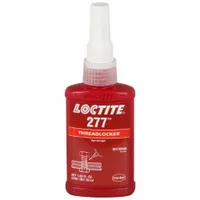 LOCTITE High-Strength Threadlocker: 277, Red, Oil Tolerant, 1.69 fl oz, Bottle, 1 EA (MPN 88448)