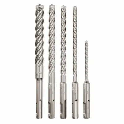MILWAUKEE SDS-Plus Drill Bit Kit: 1/2 in_1/4 in_3/8 in_3/16 - SDS-Plus Concrete & Masonry Drill Bit Sets