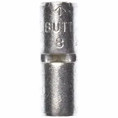 This non-insulated butt splice connector is designed for joining two 8 AWG wires in electrical installations. Rated for 600 V, it provides a low-resistance connection suitable for use in control panels, power distribution, and equipment wiring. Supplied in a pack quantity of 200.