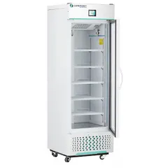 COREPOINT SCIENTIFIC Medical and Lab Refrigerator: 16 cu ft, Upright, 1°C to 10°C, 25 in Overall Wd (MPN NSWDR161WWG/0). Key specifications — Door Opening Style: Right; Color: White; Alarm Type: Temperature; Manufacturer Part Number: NSWDR161WWG/0; Brand: COREPOINT SCIENTIFIC; Product Type: Medical and Lab Refrigerator; Door Type: Swing Glass; Refrigerant Type: R-290.