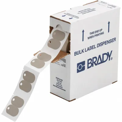 BRADY Precut Tag Roll BM7-110-145FR-GY - Brady Precut Tag Rolls
