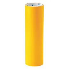 Solid yellow vinyl floor marking tape for designating aisles, storage areas, and hazard zones in industrial facilities. 4 mil thickness provides durability on smooth surfaces. No printed legend, suitable for custom marking applications.