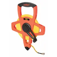 CRESCENT LUFKIN Long Tape Measure: Manual, FE200, SAE, 200 ft, 1/8 in, Plastic with Grip, Inch, Open