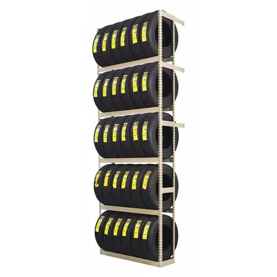 TENNSCO Single-Sided Rivet-Connect Standalone Tire Rack - Single-Sided Rivet-Connect Standalone Tire Racks