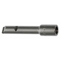 This power bit holder accepts 1/4 in hex-shank bits for use in drilling and driving tasks. It features a hex compatible bit shank and is nonmagnetic. Not impact rated, it is suited for standard assembly and maintenance applications.