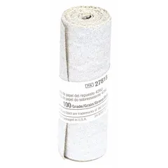 This adhesive-backed sanding roll features silicon carbide abrasive on A weight paper with a pressure-sensitive adhesive (PSA) backing. The 100 grit provides fine finishing and light deburring on metal, wood, and painted surfaces. Suitable for use with sanding blocks or pads in maintenance and fabrication tasks.