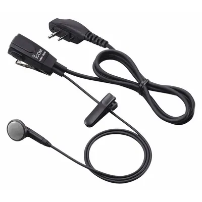 ICOM Earpiece: Fits Icom, Earbud, Push To Talk, Black, 1 Wires, Shirt/Lapel Mic - ICOM-Compatible Earpieces & Headsets