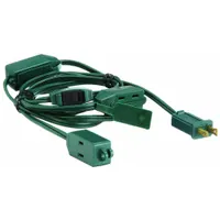 APPROVED VENDOR Extension Cord: Indoor Use, 9 ft Lg, 9 Outlets, 1-15P, 18/2, SPT-2, Green, Block