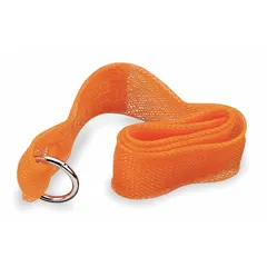 Nonmetallic pulling grip for pre-terminated fiber-optic cables. Accommodates cable diameters from 0.13 in to 0.56 in with a 28 in mesh length. Ring eye style. Used to pull cables through conduit or raceways without damaging connectors.