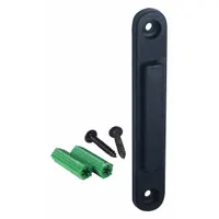 RETRACTA-BELT Wall Mount Receiver: Black, 3 1/2 in Overall Ht, Wall-Mount