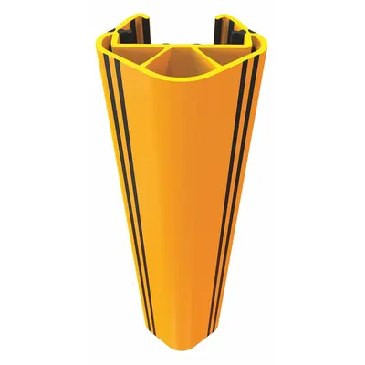 A-SAFE Pallet Rack Guard: Snap-On, On Upright, 3 in x 1 3/4 in x 24 in, Polymer - Snap-On Nonmetallic Pallet Rack Post Protectors