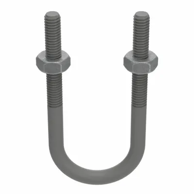 Standard U-Bolt: 1/4"-20 Thread Size, For Pipe Size 1 in, 2 3/4 in Inside Ht - Standard U-Bolts