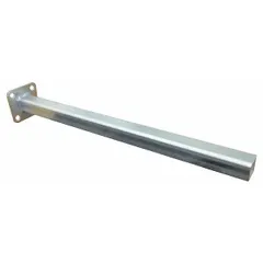 Steel tow arm for festoon systems used in material handling applications such as cranes and hoists. Guides and supports cables or hoses along moving equipment during linear motion. Overall length 15.96 inches.