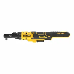 This DEWALT cordless ratchet delivers 50 ft-lb of maximum fastening torque and a no-load speed of 450 RPM. The brushless motor provides efficient power transfer and extended runtime. Designed for fastening and loosening bolts in confined spaces, it is suited for automotive repair, equipment maintenance, and industrial assembly tasks.