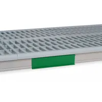 METRO Color Shelf Marker: MetroMax i Series, 6 in Overall Wd, 1 1/2 in Overall Ht, Green (MPN CSM6-GX)