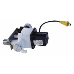 This plastic solenoid valve is a replacement component for sensor faucet systems. It controls water flow in automatic faucets, enabling hands-free operation in commercial restrooms and public washrooms.