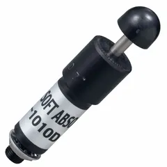 Steel shock absorber with 5.8 N force rating, designed to dampen motion and absorb impact in industrial machinery, conveyors, and automation equipment. Suitable for light-duty applications requiring controlled deceleration and reduced noise.