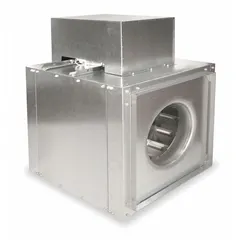 Unassembled belt-drive in-line duct blower with an 11-inch backward-inclined wheel and drive package. Delivers 769 cfm at 0.250 in static pressure. Powered by a 1/3 hp capacitor-start motor with open dripproof enclosure, single-phase 115/230V AC. AMCA Certified. Suitable for ventilation, exhaust, or supply systems in industrial and commercial settings.