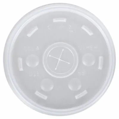 DART Disposable Hot/Cold Cup Lid: For 6 oz_8 oz_10 oz_12 oz_14 oz Cup Capacity, Straw Slot - Flat Straw Slot Lids