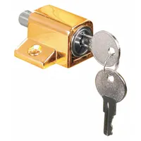 This non-handed sash lock is designed for double-hung windows, mounting directly on the sash to secure the window in a closed position. With a 31/32 in overall length and polished silver finish, it provides a straightforward locking solution without a handle. Suitable for use on either side of the window