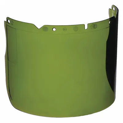 MSA Face Shield Visor: 17 1/4 in Overall Wd, 8 in Overall Ht, 0.98 in Overall Thick - Welding Replacement Visors