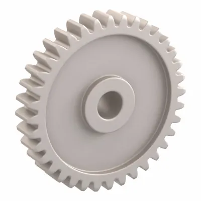 KHK GEARS Spur Gear: Module m 1, 36 Teeth, 6 mm Bore Dia, Duracon, 20° Pressure Angle - Metric Spur Gears with Standard Hub