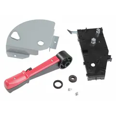Handle kit for safety switches. Includes gasket. Features dual cover interlock and color-coded indicator handle for visual status indication.