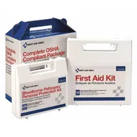 FIRST AID ONLY First Aid Kit and Housing: 225 Components, ANSI/ISEA Z308.1-2015, Type I/II, Class A