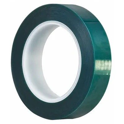 TAPECASE Film Tape: 1/4 in Wd, 72 yd Lg, 2 mil Thick, Polyester Film, Silicone - High-Temperature Film Masking Tape