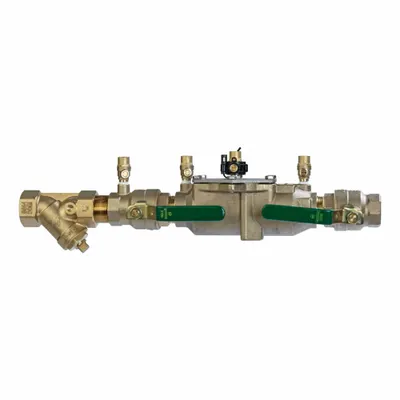 Watts Backflow Preventer: LF007, 1 1/2 in Pipe Size, FNPT x FNPT, 21.75 in Overall Lg - Watts Double Check Backflow Preventers