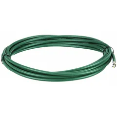 Continuous flexing control cable with 7 copper conductors (18 AWG) and a ground conductor. PVC jacket, heat resistant, rated 600 V. Suitable for fixed, flexible, and e-chain installations with minimum bend radius factors of 4x, 5x, and 6.8x OD respectively. CE certified.