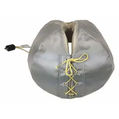 This cloth-housed upper hemisphere heating mantle is designed for controlled heating of round-bottom flasks in laboratory settings. It features a glass fabric housing, a maximum wattage of 650 W, and a maximum temperature of 400°C. The unit includes a 2-wire twistlock but requires a separate controller for operation. For use with Series EMS Mantle.
