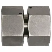 BRENNAN INDUSTRIES Compression Fitting Adapter: 12 mm OD x 12 mm OD size, Metric x Metric, Swivel (MPN D6565-S12-S12-SS)