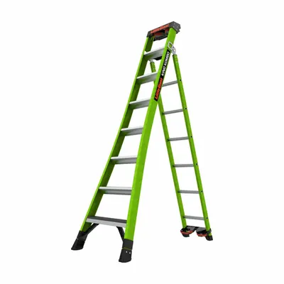 LITTLE GIANT Combination Ladder: 3 Configurations, Fiberglass, 375 lb Load Capacity - Leaning & Extending Multifunction Ladders
