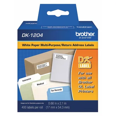 Brother DK1204 Direct Thermal Precut Label Roll - Brother Direct Thermal Precut Label Rolls