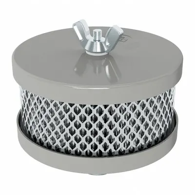 SOLBERG Filter Silencer: 1/2 in Inlet Size, 10 scfm, 4 in Overall Ht, 4.5 in Outside Dia - Air Compressor Intake Filters & Silencers