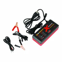 Plastic battery charger for MAGLINER stackers. Measures 3 3/4 in width by 4 1/2 in height. Used to recharge batteries in material handling equipment.